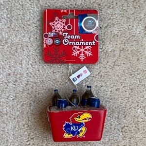 KU - University of Kansas Cooler Ornament, Forever Collectibles Team Ornament